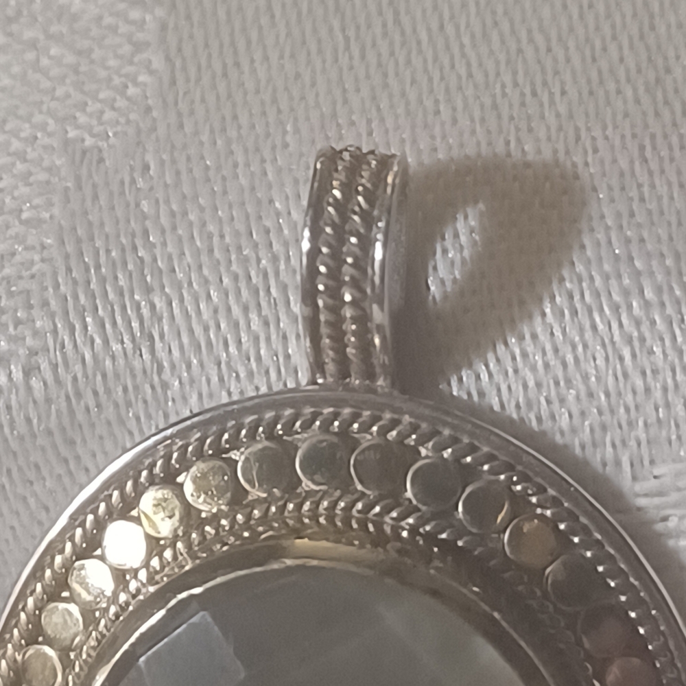Anna Beck Oval Dot Pendant with a MOP Doublet - Picture 3 of 8